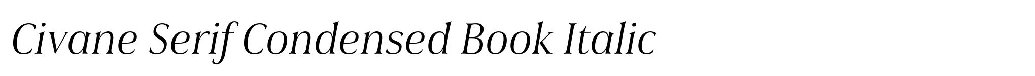 Civane Serif Condensed Book Italic image